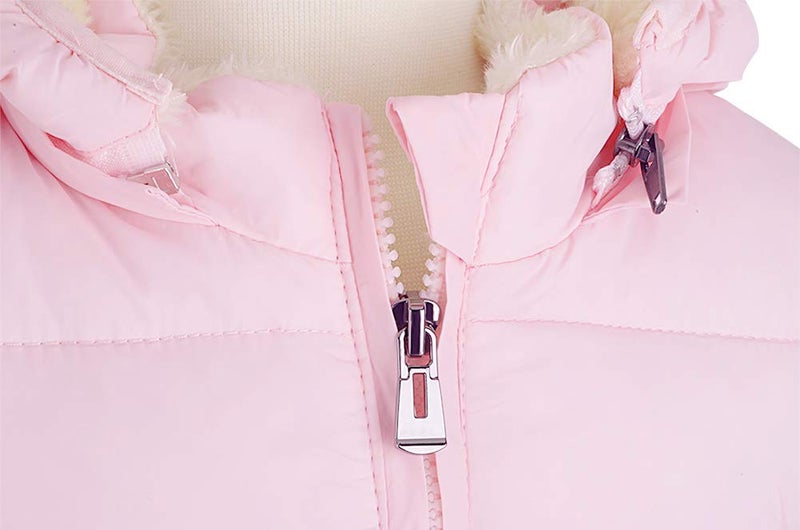 Kimjun Toddler Baby Hooded Down Jacket Boys Girls Kids Thicken Warm Winter Coat Outerwear 1-7t (Pink, 18-24 Months) - Image 4